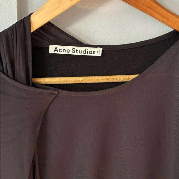 💙Acne Studios Tammi Jersey Asymmetrical Draped Dress - Picture 6 of 9